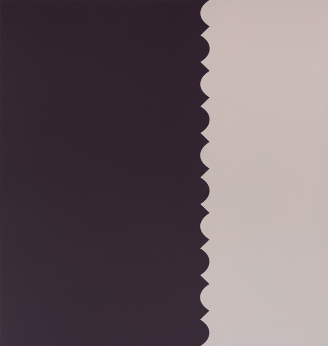 Tess Jaray. One Hundred Years (Dark), 2017. 151 x 142 cm. Photo: Sam Roberts. © the artist.