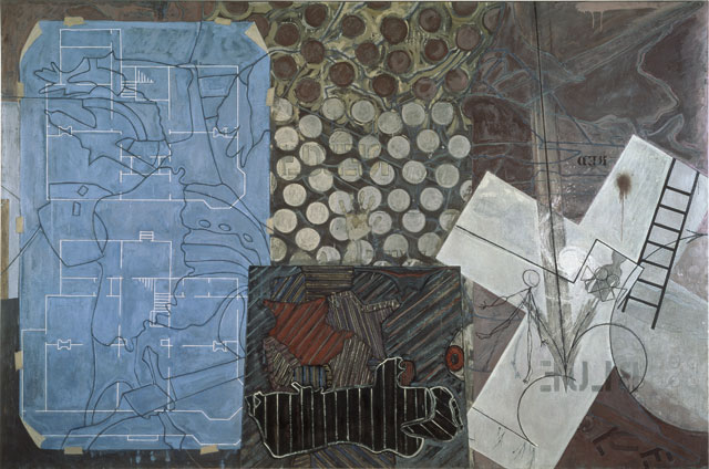 Jasper Johns. Untitled, 1992-4. Encaustic on canvas, 199.4 x 300.7 cm. The Eli and Edythe L. Broad Collection © Jasper Johns / VAGA, New York / DACS, London 2017.