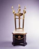 Tripod Perfume Burner with candle branches, c. 1760. Probably made by Diederich Nicolaus Anderson. Cast and chased gilt bronze, marble base. Courtesy of Kedleston Hall, The Scarsdale Collection (The National Trust)