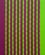 Tess Jaray. Thorns, Purple and Green, 2014. Work on panel, 29 x 24 cm. Photograph: Sam Roberts. © the artist.
