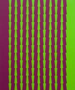 Tess Jaray. Thorns, Purple and Green, 2014. Work on panel, 29 x 24 cm. Photograph: Sam Roberts. © the artist.