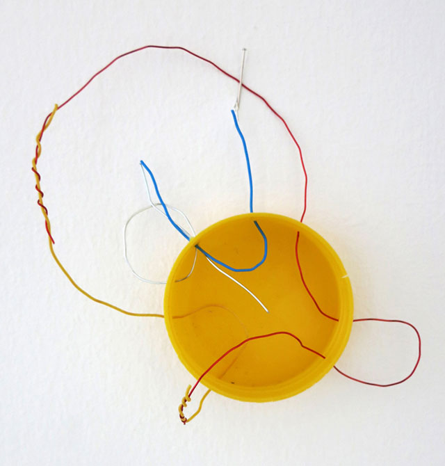 Clare Jarrett. From Thought Cupboard, 2015. Found objects and wire.