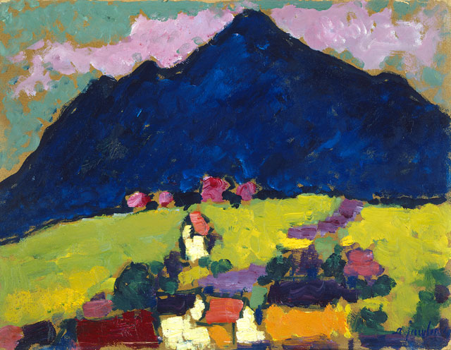 Alexei Jawlensky. Murnau, c1910. Oil on cardboard. National Gallery of Art, Washington D.C., Gift of Mr. and Mrs. Ralph F. Colin
© 2016 Artists Rights Society (ARS), New York for Alexei Jawlensky.