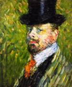 Alexei Jawlensky. Self-Portrait with Top Hat, 1904. Oil on canvas. Private collection. © 2016 Artists Rights Society (ARS), New York for Alexei Jawlensky.