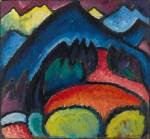 Alexei Jawlensky. Oberstdorf – Mountains, 1912. Oil on cardboard. Petr Aven Collection. © 2016 Artists Rights Society (ARS), New York for Alexei Jawlensky.