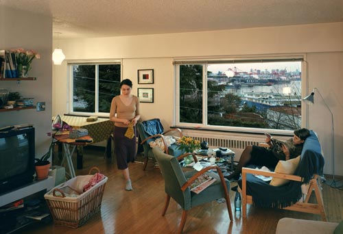 Jeff Wall, <em>A view from an apartment</em>, 2004ˆ2005. Silver dye bleach transparency in light box 65 3/4 x 96 1/16 in. (167 x 244 cm). Tate, London. Purchased with assistance from the American Fund for the Tate Gallery and Tate Members 2006, London © Jeff Wall