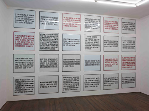 Jenny Holzer. Installation view, 2012.