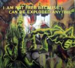Jenny Holzer with Lady Pink. I am not free because I can be  exploded anytime, Text: Survival (1983-85). Spray paint on canvas, 264 x 288 x 2 cm. © 1983 Jenny Holzer, member Artists Rights Society (ARS), NY.