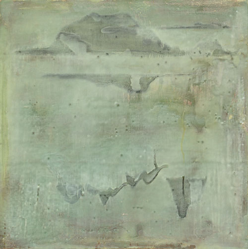 Guan Jingjing. Remnant Mountain 12-13, 2012. Tempera on canvas, 50 x 50 cm. © Guan Jingjing.