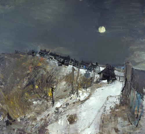 Joan Eardley. Catterline in Winter, 1963. Oil on hardboard, 120.7 x 130.8 cm. Scottish National Gallery of Modern Art © With kind permission of the Eardley Estate.