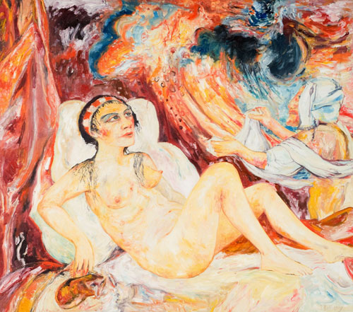 John Bellany. Danäe (A Shower of Gold) Homage to Titian, c1991. Oil on canvas, 152 x 173 cm. Collection of the artist.