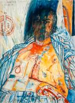 John Bellany. Self-Portrait (from the Addenbrooke’s Hospital Series), 1988. Watercolour and black chalk on paper,77.5 x 56.9 cm. Scottish National Gallery of Modern Art.