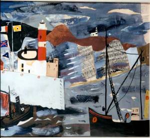 John Piper, Harbour Scene, Newhaven. Private Collection