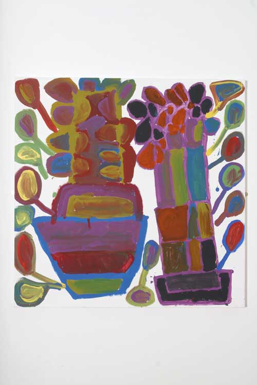 John the Painter, Flower Pot, 2001, Acrylic on canvas, 101 x 100 cm