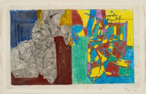 Jasper Johns. Study for Regrets, 2012. Acrylic, photocopy collage, coloured pencil, ink and watercolour on paper, 28.9 x 45.1 cm. Collection of the artist.