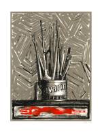Jasper Johns. Savarin, 1981. Lithograph, 50 x 38 in (127 x 96.5 cm). Private collection.
Art © Jasper Johns and ULAE/Licensed by VAGA, New Yok, NY. Published by Universal Limited Art Editions.