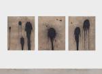 Rashid Johnson. 1,2,4, 2013. Cast bronze, black soap, wax, three panels, each 124.5 x 100.3 x 2.5 cm. © Rashid Johnson. Courtesy the artist and Hauser & Wirth. Photograph: Martin Parsekian.