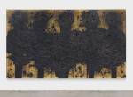 Rashid Johnson. Hollywood Shuffle, 2013, burned red oak flooring, black soap, wax, 243.8 x 426.7 x 7.6 cm. © Rashid Johnson. Courtesy the artist and Hauser & Wirth. Photograph: Martin Parsekian.
