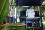 Rashid Johnson. Antoine's Organ, 2016. Black steel, grow lights, plants, wood, shea butter, books, monitors, rugs, piano, 480.1 x 858.5 x 321.9 cm (189 x 338 x 126 3/4 in).