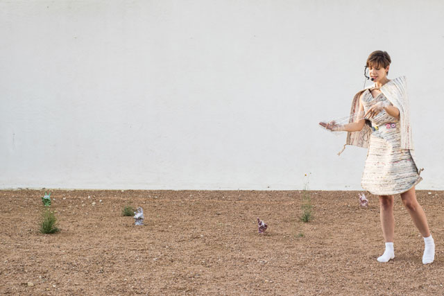 Sophie Jung. Operation Earnest Voice, 2015. Performance (as part of a mixed media installation inside Ballroom Marfa). Photograph: Ballroom Marfa, Alex Marks.