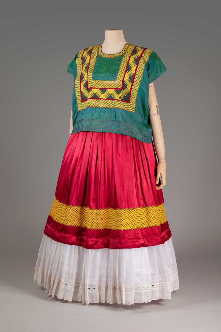 A Tehuana dress from Kahlo’s archive. Museo Frida Kahlo.