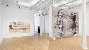 Installation view of Emily Kraus: In Relation, Luhring Augustine Tribeca, New York, April 11 – June 13, 2026. © Emily Kraus; Courtesy of the artist, Luhring Augustine, New York, and The Sunday Painter, London. Photo: Farzad Owrang.