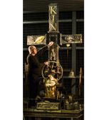 Andrew Kinghorn, Wayside Cross for a Warzone, Bronze, steel, 5 x 1.75 x 1.5m. Photo: James Glossop.