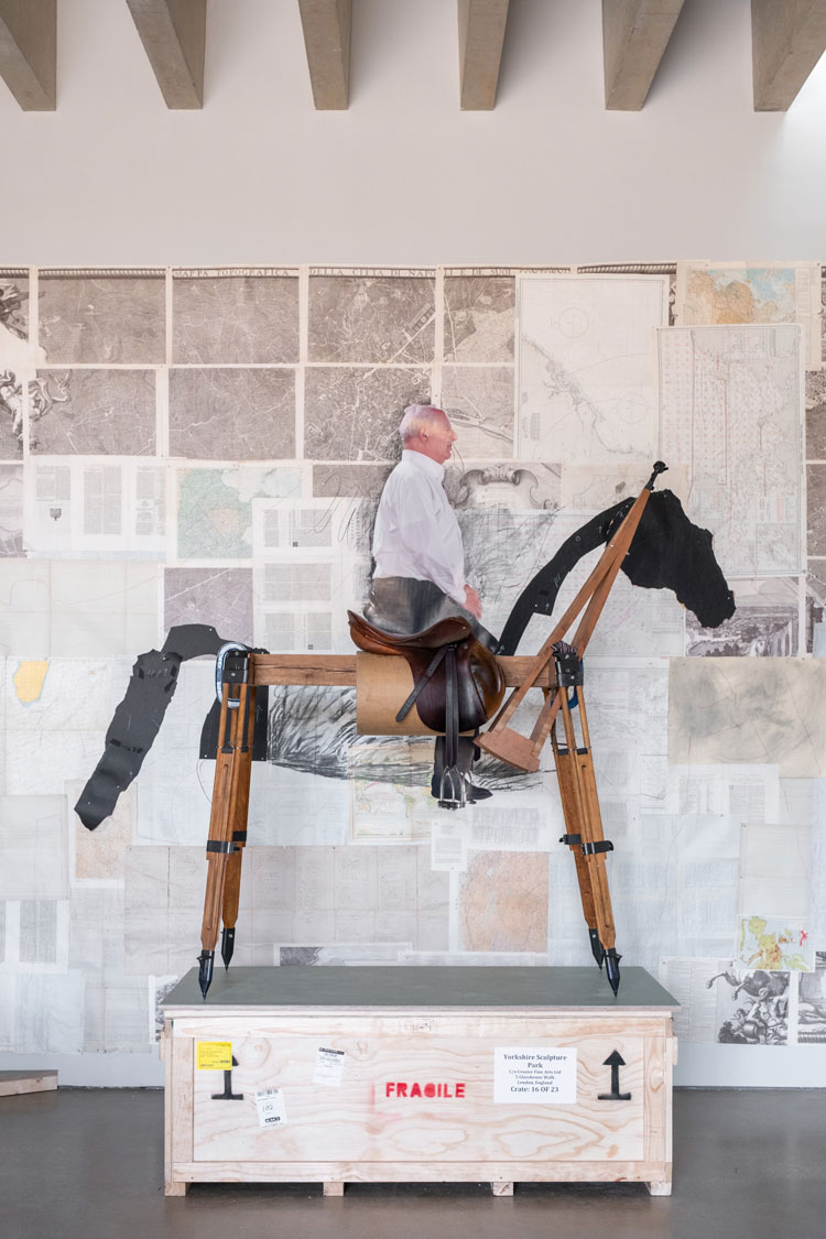 William Kentridge, Studio Horse, 2020. © William Kentridge. Courtesy Kentridge Studio, Goodman Gallery, Galleria Lia Rumma and Hauser & Wirth. Photo © Jonty Wilde, courtesy Yorkshire Sculpture Park.