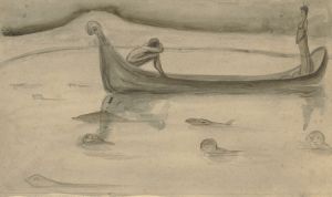 Alfred Kubin. Sadness, after 1900. Ink on paper, 20.5 x 34.6 cm, The Albertina Museum, Vienna © Eberhard Spangenberg, München / Bildrecht, Vienna 2024.