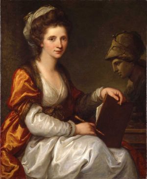 Angelica Kauffman. Self-portrait with Bust of Minerva, c1780-81. Oil on canvas, 93 x 76.5 cm. Grisons Museum of Fine Arts, on deposit from the Gottfried Keller Foundation, Federal Office of Culture, Bern.