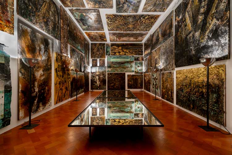 Anselm Kiefer, Verstrahlte Bilder (Irradiated paintings) 1983–2023. 60 painting elements, 600 × 1482 × 673 cm. Photo: © Ela Bialkowska, OKNO studio.