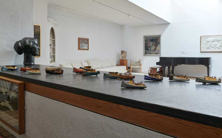 Issam Kourbaj: Urgent Archive, installation view, Kettle’s Yard, Cambridge, 2 March – 26 May 2024.