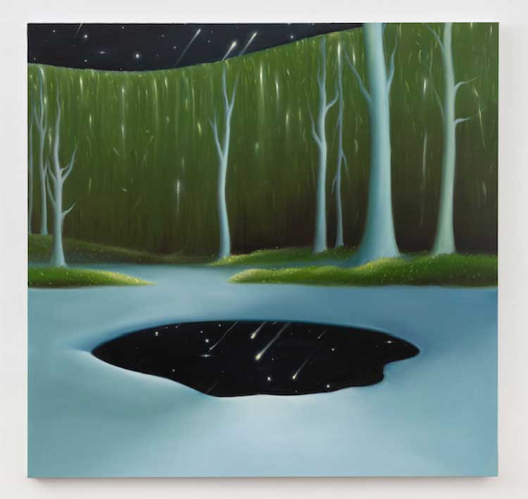 Sarah Lee, Among Trees, 2023. Oil on canvas, 50 x 52 in (127 x 132 cm). Image courtesy Albertz Benda.
