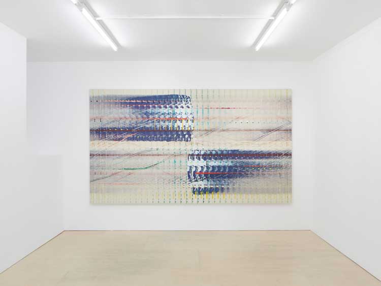 Emily Kraus. Stochastic 17, 2023. Oil on canvas, 170 x 300 cm. Photo: Ollie Hammick.