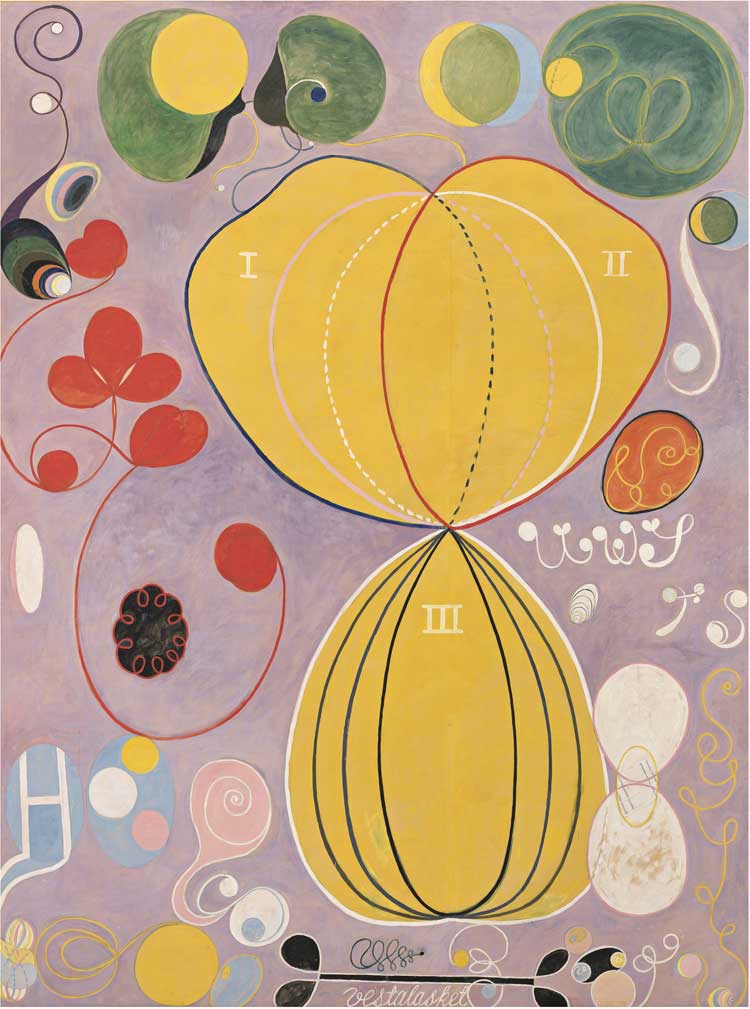 Hilma af Klint, The Ten Largest, Group IV, No. 7, Adulthood, 1907. Courtesy of The Hilma af Klint Foundation.