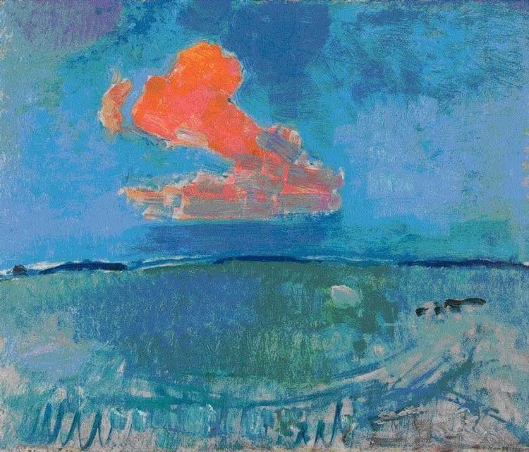 Piet Mondrian, The Red Cloud, 1907. Oil on cardboard, 64 x 75 cm. Kunstmuseum Den Haag.