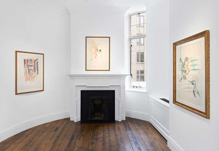 Karen Kilimnik, Early Drawings 1976–1998. Installation view, Sprüth Magers, London, 8 April – 21 May 2022. Photo: Ben Westoby.