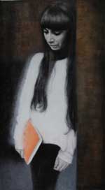 Katya Kvasova. Anna, 2020. Oil on linen, 90 x 50 cm. © the artist.