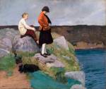 Laura Knight, The Cornish Coast, 1917. Oil on canvas. On loan from and photo courtesy Amgueddfa Cymru National Museum Wales. © Reproduced with permission of The Estate of Dame Laura Knight DBE RA 2021. All Rights Reserved.