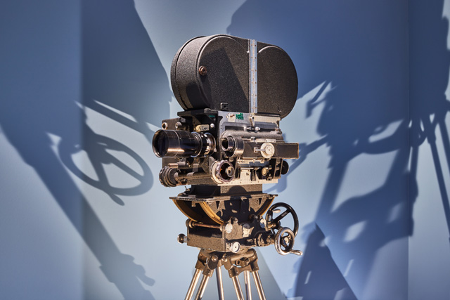 BNC Mitchell camera with the Zeiss lens used to film Barry Lyndon, directed by Stanley Kubrick, 1973-75. Photo: Ed Reeve, courtesy of the Design Museum.