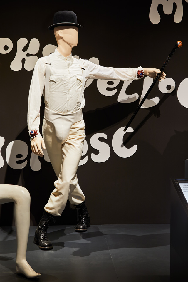 Costume worn by Alex DeLarge from A Clockwork Orange, 1970-71. Photo: Ed Reeve, courtesy of the Design Museum.