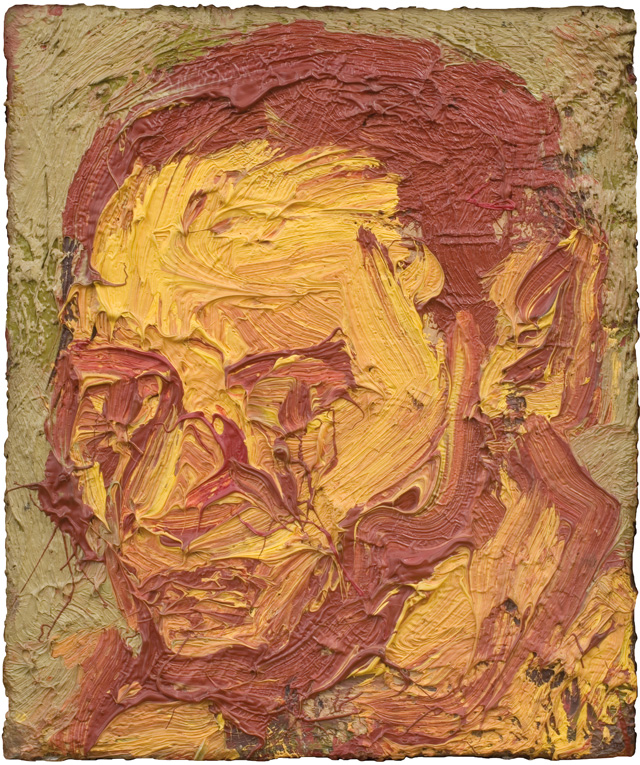 Leon Kossoff, Self-Portrait, 1971. Oil on canvas, 27.9 × 22.9 cm. Private collection, Europe. Copyright Leon Kossoff. Image courtesy Piano Nobile, London.