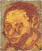 Leon Kossoff, Self-Portrait, 1971. Oil on canvas, 27.9 × 22.9 cm. Private collection, Europe. Copyright Leon Kossoff. Image courtesy Piano Nobile, London.