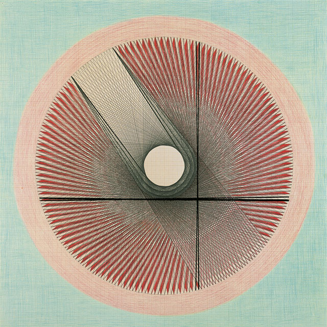 Emma Kunz. Work No. 020. Pencil, crayon and oil crayon on graph paper with brown lines, 79 × 79 cm. Courtesy Emma Kunz Centrum.