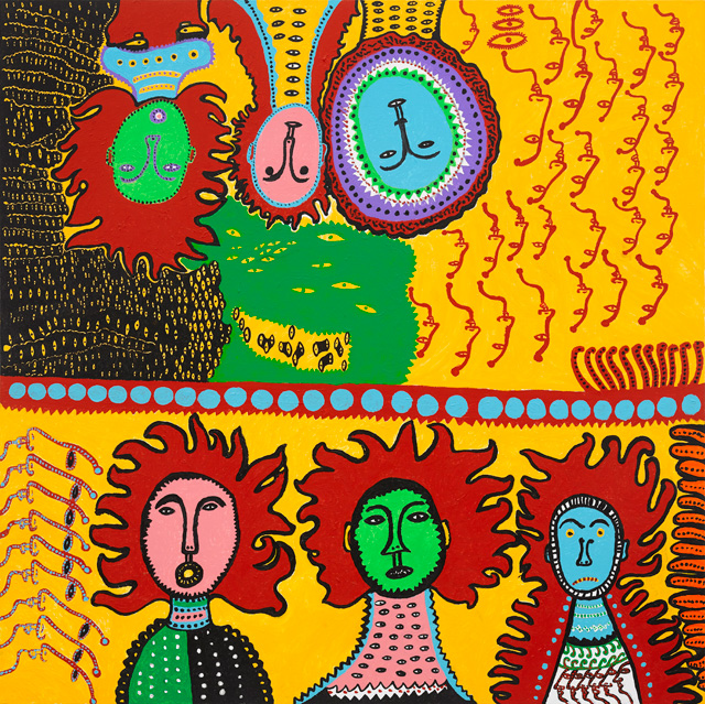 Yayoi Kusama. GARDEN OF WOMEN IN BLOOMING YOUTH, 2018. Acrylic on canvas, 194 x 194 cm (76 3/8 x 76 3/8 in). © Yayoi Kusama. Courtesy Ota Fine Arts, Tokyo / Singapore / Shanghai and Victoria Miro, London / Venice.