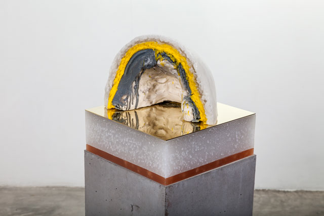 Bharti Kher. The Chimera (1), 2016 (detail). Wax, concrete, plaster, hessian fibre, brass, 124.5 x 29 x 29 cm. Courtesy the artist and Hauser & Wirth. Photograph: Jeetin Jagdish.