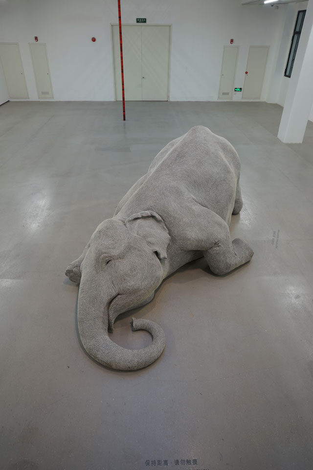 Bharti Kher. The skin speaks a language not its own, 2006. Bindis on fibreglass, 300 x 173 x 116 cm. Courtesy the artist. Photograph: Pablo Bartholomew.