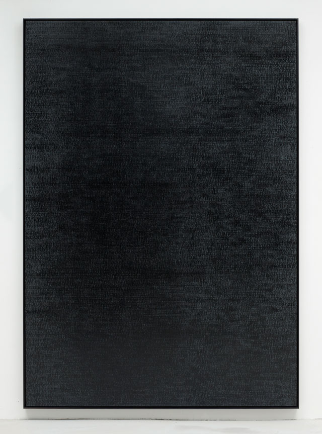 Idris Khan. The Pain of Others (No.2), 2017. Diabond panel, aluminium sub frame, acrylic, black ink, 185 x 263.5 x 3.5 cm (72 7/8 x 103 3/4 x 1 3/8 in). © Idris Khan. Courtesy the artist and Victoria Miro, London.