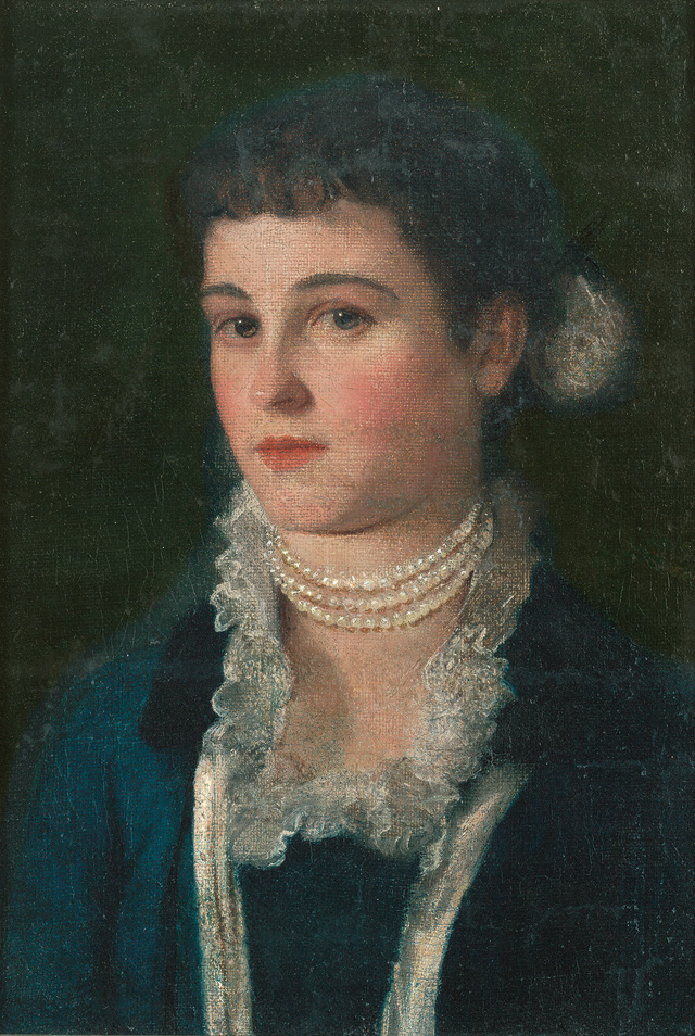 Gustav Klimt. Klara Klimt, c1880. Oil on canvas, 30.3 × 21.3 cm. ARGE Collection Gustav Klimt/Permanent loan, Leopold Museum, Vienna. Photo: Leopold Museum, Vienna/Manfred Thumberger.