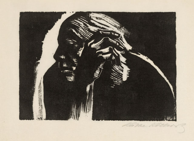 Käthe Kollwitz. Self Portrait, 1924. Woodcut. © The Trustees of the British Museum.